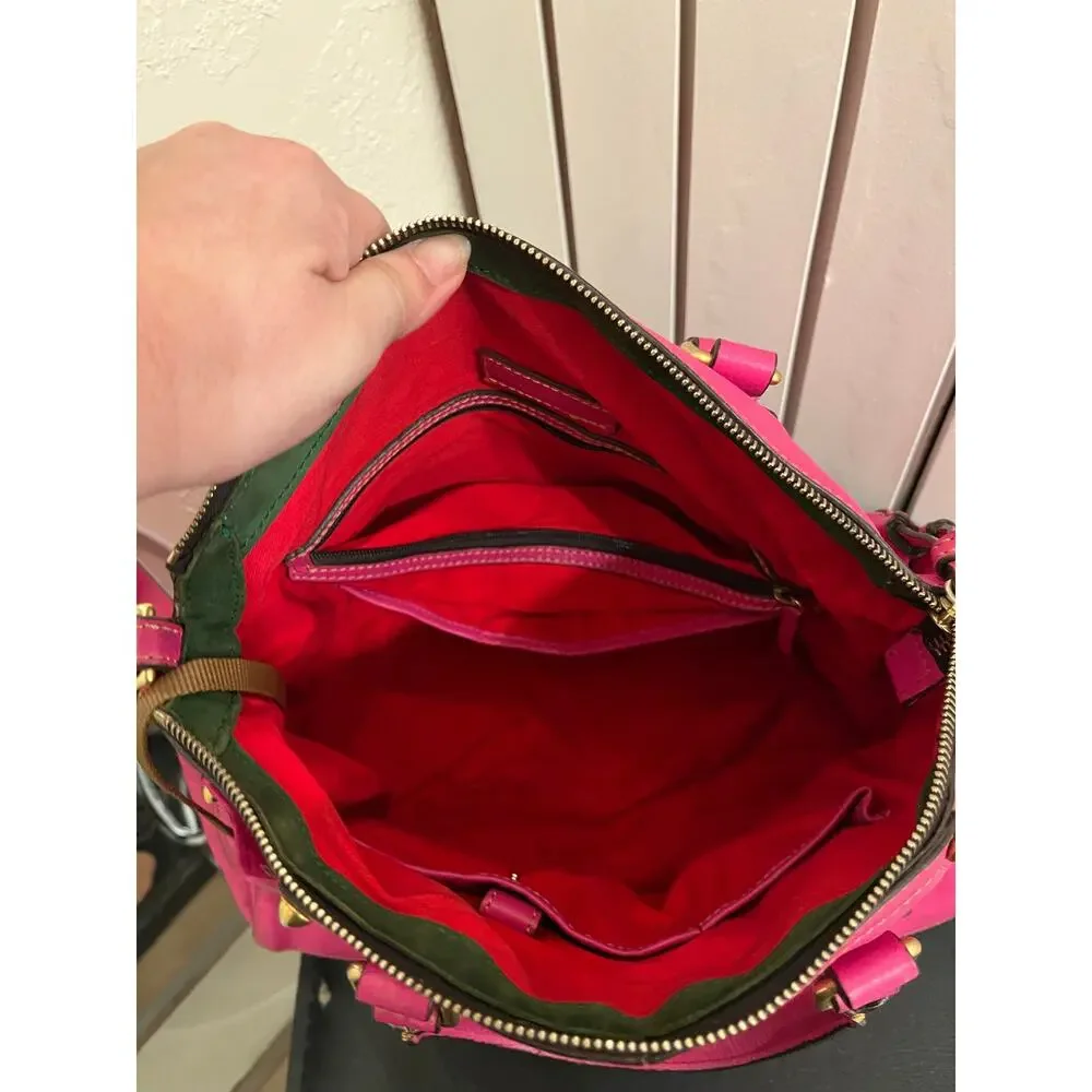 Dooney & Bourke Florentine Clayton Satchel Hot Pink Large - Picture 14 of 14